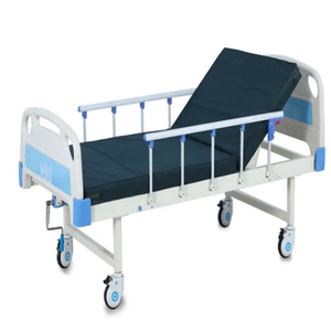 <span class=keywords><strong>Lit</strong></span> d'hôpital manuel économique avec support de perfusion et barrières de sécurité – <span class=keywords><strong>Lit</strong></span> de soins manuel à trois fonctions - Product Image 2