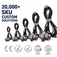 Kabel Fleksibel Industri Kustom OEM, Kabel Harness Konektor 64 Pin untuk Lengan Robot Mesin Pemrosesan CNC