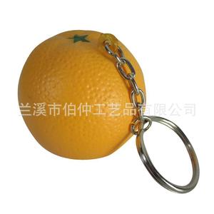 Llavero Antiestrés de PU Naranja con Impresión Digital Amarilla, Modelo de Fruta Portátil, Regalo Promocional - Product Image 4