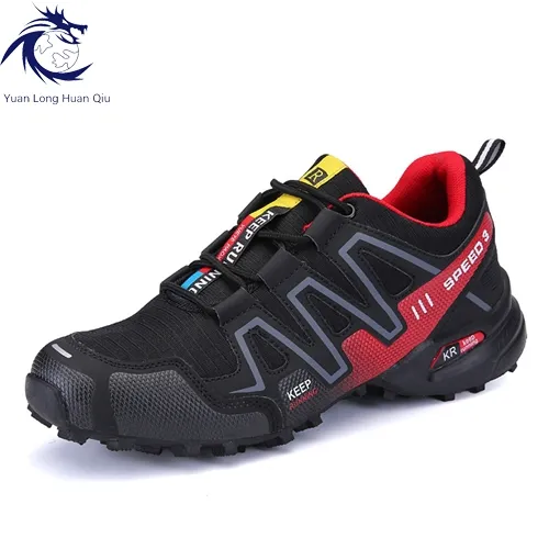 High quality outdoor sneaker rubber sole safety waterproof climbing sports trekking trainers tennis solomon hiking shoes for men