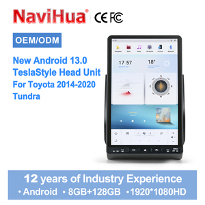 NaviHua รุ่นใหม่ล่าสุด Tesla 16.8 นิ้ว สำหรับ Toyota Tundra ปี 2014-2020 วิทยุติดรถยนต์ระบบ Android หน้าจอสัมผัส เครื่องเล่นสเตอริโอ เครื่องเล่น DVD มัลติมีเดีย - Product Image 1