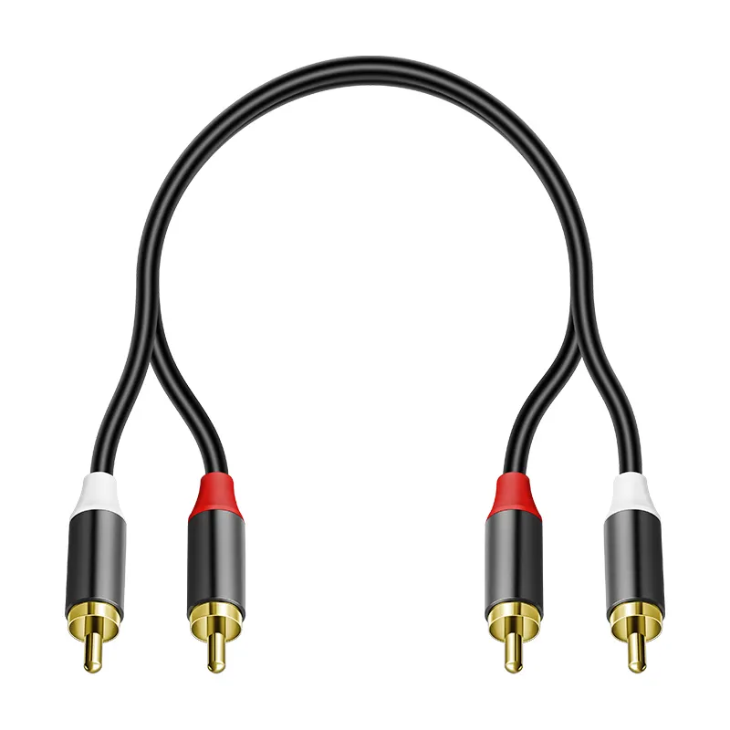 2RCA Để 2 RCA Nhà Sản Xuất 2 Kênh Để 2 Kênh Nam Để Nam Cáp Dây Phụ Kiện Xe Hơi Âm Thanh RCA Để RCA Cáp