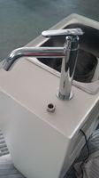 Lavabo pour ambulance, pour conversion de fourgon universel, en alliage d'aluminium avec finition thermolaquée