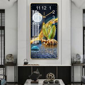 Reloj Rectangular de porcelana y cristal, esfera recubierta de papel, decoración moderna para el hogar, Relojes de pared de plástico baratos - Product Image 2