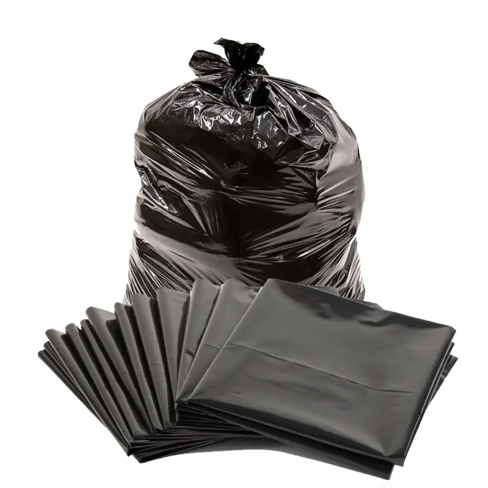 high strong quality black color plastic trash bag compostable biodegradable bin liners plastic garbage bag