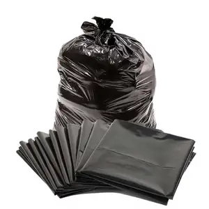 Bolsa de basura de plástico de color negro, alta calidad, biodegradable, transparente