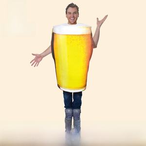 Костюм для косплея PARTYMENT: Забавный пивной костюм-кружка для карнавала, фестиваля Октоберфест, пивной комбинезон для взрослых мужчин - Product Image 2