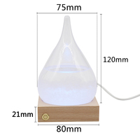Veilleuse LED 3D rechargeable par USB, lampe d'humeur avec Base en bois RGB et verre, vente en gros, idéal pour chambre d'enfant