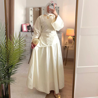 Ensemble Abaya 2 Pièces Élégant pour Femmes Musulmanes : Tenue Décontractée Islamique pour l'Aïd, Haut et Jupe Modestes d'Été pour le Quotidien, Style Turc 2026