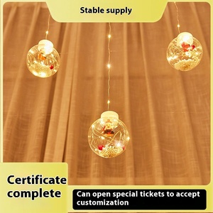 Fábrica al por mayor <span class=keywords><strong>Navidad</strong></span> LED cobre cortina <span class=keywords><strong>luces</strong></span> nuevo estilo cadena deseo bola <span class=keywords><strong>luces</strong></span> decorativas impermeable transfronterizo - Product Image 5