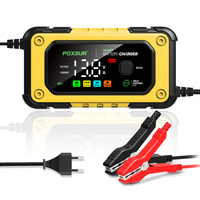 Chargeur de batterie intelligent automatique universel FOXSUR 12V 7A avec écran couleur pour moto et voiture