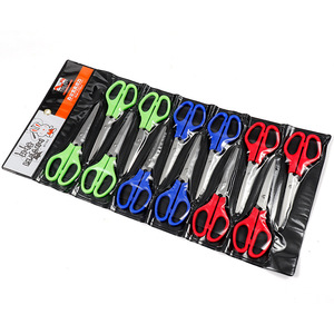 Office Scissors Stainless Steel Mixed Color Straight Head For Home Paper Cutting Bulk Pack - Product Image 1