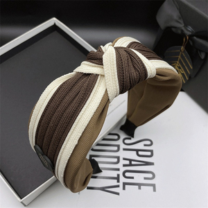 Diadema <span class=keywords><strong>de</strong></span> Moda Coreana <span class=keywords><strong>para</strong></span> Mujer, Hecha a Mano, Combinable con Todo, Diadema <span class=keywords><strong>de</strong></span> <span class=keywords><strong>Lana</strong></span> Tejida con Nudo Ancho - Product Image 6