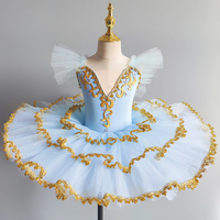 Robe de ballet princesse en mousseline de soie pour enfants de luxe, jupe tutu colorée et moelleuse, petite robe de cygne, tenue de scène pour fille, costume de bébé