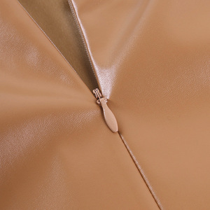 Pryslanna — mini jupes en <span class=keywords><strong>cuir</strong></span> PU, de style sexy, moulantes noires, ligne a, vêtement pour femmes, avec <span class=keywords><strong>fermeture</strong></span> éclair à l'avant - Product Image 4