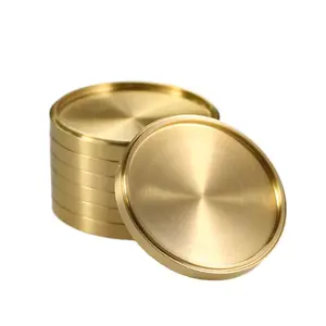 Moderne Metall runde Gold Untersetzer langlebige Messing Untersetzer für Getränke