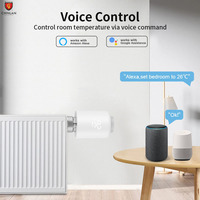 Matter Tuya Zigbee TRVZB katup Radiator termostatik cerdas, kontrol temperatur TDS pemanas rumah kompatibel dengan Alexa Google Home