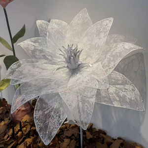 Installation florale géante en organza à texture modélisée pour la décoration <span class=keywords><strong>de</strong></span> <span class=keywords><strong>fond</strong></span> <span class=keywords><strong>de</strong></span> scène <span class=keywords><strong>de</strong></span> photographie <span class=keywords><strong>de</strong></span> mariage - Product Image 1