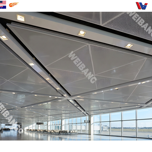 Plafond en dalles de fibre de verre perforées, design minimaliste, résistant au feu, insonorisé, installation de grille de plafond. - Product Image 2