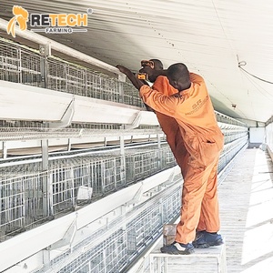 Thanh Đảo Retech Gia Cầm Thiết Bị Nông Nghiệp Nhà Máy H Loại Trứng Đẻ Gà Lồng Pin Thiết Bị Với Hệ Thống Cho Ăn - Product Image 2