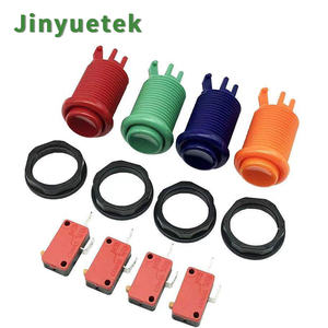 Bouton poussoir momentané en plastique de style américain de 33 mm, personnalisé par l'usine JY, en anglais, pour pièces de machine d'arcade - Product Image 3