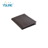 Dompet Paspor Kulit PU Buaya Ramah Lingkungan dengan RFID Blocking, Dompet Kulit Asli untuk Perjalanan, Pria & Wanita