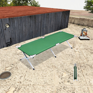 Moderne Draagbare Opvouwbare Camping Cot Voor Volwassenen Metalen Frame Reizen Kamp Vakantie Cot Voor Park Gebruik Buiten Draagbed - Product Image 2