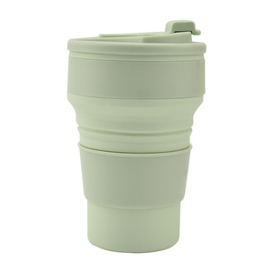 Taza de Agua Plegable de Silicona BORGE, Taza Deportiva Portátil de Viaje, Taza de Café Plegable Portátil para Campamento al Aire Libre - Product Image 3