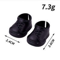 Bottes en plastique colorées, imperméables et tendance à motif alphabet de dessin animé, pour poupées de 17 cm, marque Bubu ML, technique de moulage
