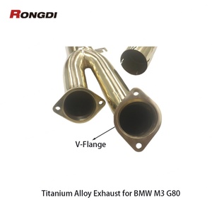 ท่อไอเสียแคทแบ็กสีทองทำจากไทเทเนียมอัลลอยด์ขนาด 3.5"-2.75" สำหรับรถบีเอ็มดับเบิลยู เอ็ม3 จี80 เอ็ม4 จี82 เอส58 3.0ที ปี 2021-2024 - Product Image 6