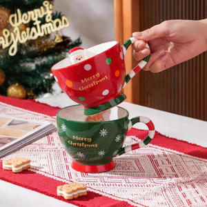 Christmas Cute Gingerbread Men Ceramic Water Cups, Cross-border New Creative <b>Gifts</b>, Couple <b>Gift</b> Cups - Product Image 3