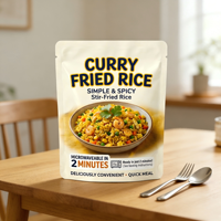 Traditional Curry Fried Rice Instant Meal Microwave Rice in 2 Mins Ultra Fast Cook Meal Precooked Foods