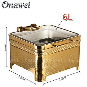 Onawei - Calentadores de Comida de Acero Inoxidable para Bodas, Estilo Buffet, para Catering, Juego de Platos para Servir - Product Image 3