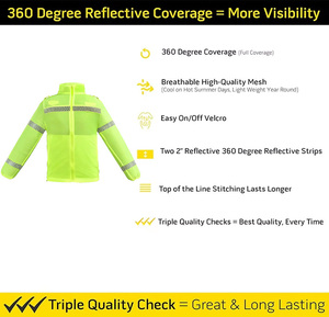 야외 맞춤형 로고 노란색 겨울 따뜻한 높은 가시성 폴리에스터 반사 안전 작업 재킷 - Product Image 4