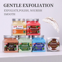 Gommage corporel biologique à l'extrait de fruits végétaliens, hydratant et éclaircissant en douceur, exfoliation de la peau du corps