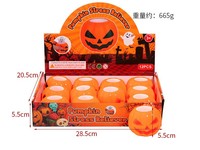 Jouets Squishy TPR Lumineux de Noël et d'Halloween, Petits et Amusants, en forme de Citrouille et de Fantôme, à Presser pour la Décompression