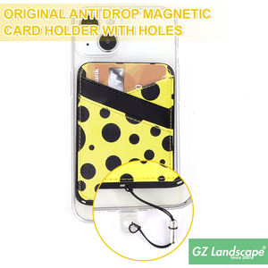 Cartera de bolsillo para tarjeta de crédito de 3 capas, bolsa adhesiva magnética para efectivo, tarjetero de sublimación de cuero personalizado a granel para la parte posterior de la caja del teléfono - Product Image 5