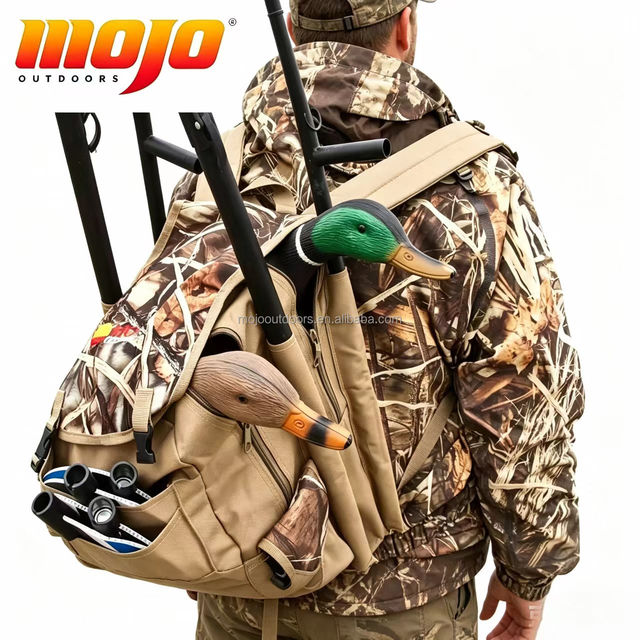 MOJO Outdoors2310 Waterproof Hunting Backpack with Shell Slots Water Bottle Holder for Duck Timber Hunts