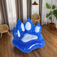 Personnalisé élégant chat patte chaise longue inclinable canapé gonflable intérieur/extérieur salon jardin lit pour parc ou appartement