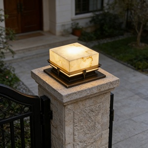 Luces de alta calidad para la parte superior de vallas, para el hogar, jardín, paisaje, pasillo, puerta, pilar, exterior, con casquillo E27 - Product Image 1