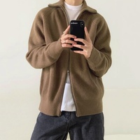 ODM – Manteau pull zippé élégant pour homme avec col montant, manches longues et tissu doux et chaud, idéal pour superposition décontractée et port intérieur