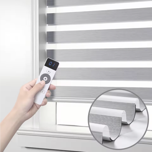 Stores zébrés motorisés sans fil personnalisés pour fenêtres, avec automatisation intelligente et Wi-Fi, pour lucarnes et stores zébrés d'usine - Product Image 2