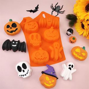 Moule de cuisson en silicone antiadhésif personnalisé pour Halloween, motifs citrouille et fantôme, pour gâteaux, gelées, bonbons et bougies, vente en gros - Product Image 4