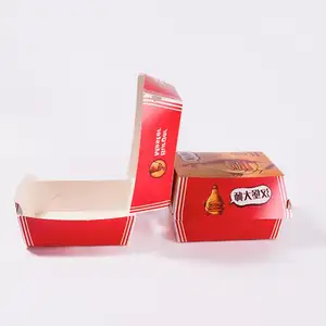 12 인치 맞춤형 버거 박스 포장 치킨 윙 식품 포장 상자 종이 커버