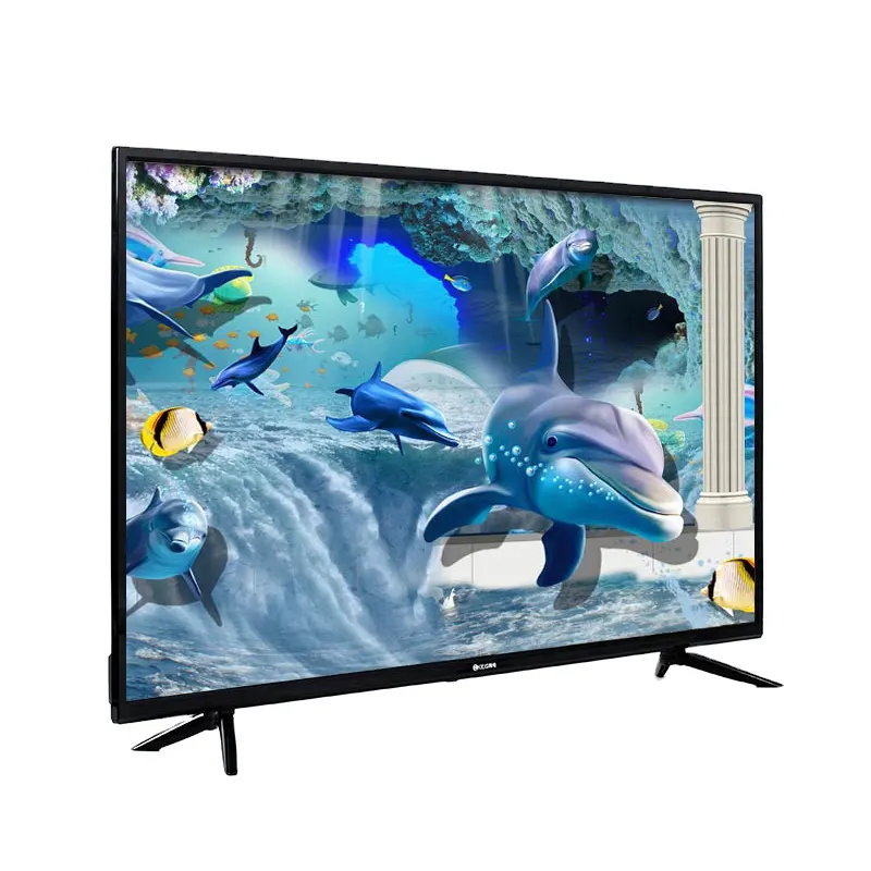Télévision lcd Led 32 pouces, avec câble couleur, meuble noir, haute résolution, produit Direct