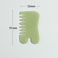 Peigne pour le cuir chevelu en jade Xiuyan, peigne de massage Gua Sha en jade naturel, outil de beauté anti-âge