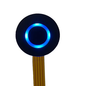 חכם אלקטרוניקה עגול כפתור יחיד עגול מתכת כיפה מתג מקלדת עם דבק עצמי - Product Image 4