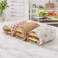 Papier d'aluminium imprimé avec logo personnalisé, isolation thermique, recyclable, cire pour sandwich, burger, pain