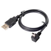 Personnalisé en gros PVC port multipl usb téléphone adapter USB A mâle à 90 degrés vers le haut mini câble micro usb pour ordinateur GPS