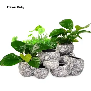 Ceramic Aquatic Plant <strong>Pot</strong> for <strong>Fish</strong> Tank-Hiding Filtration &amp; Decoration Features - Product Image 2